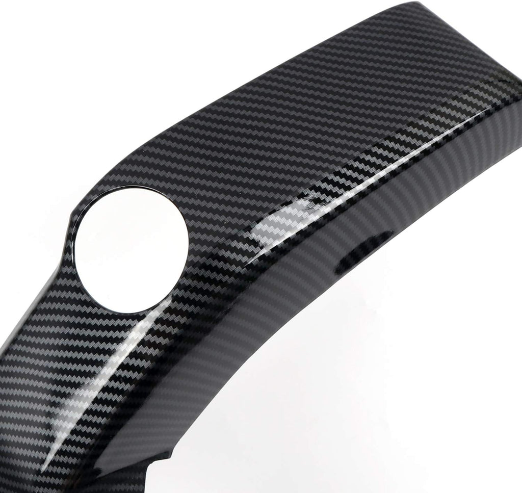 ABS Carbon Fiber Grain Center Console Air Outlet Vent Decor Cover Trim 3pcs V5804