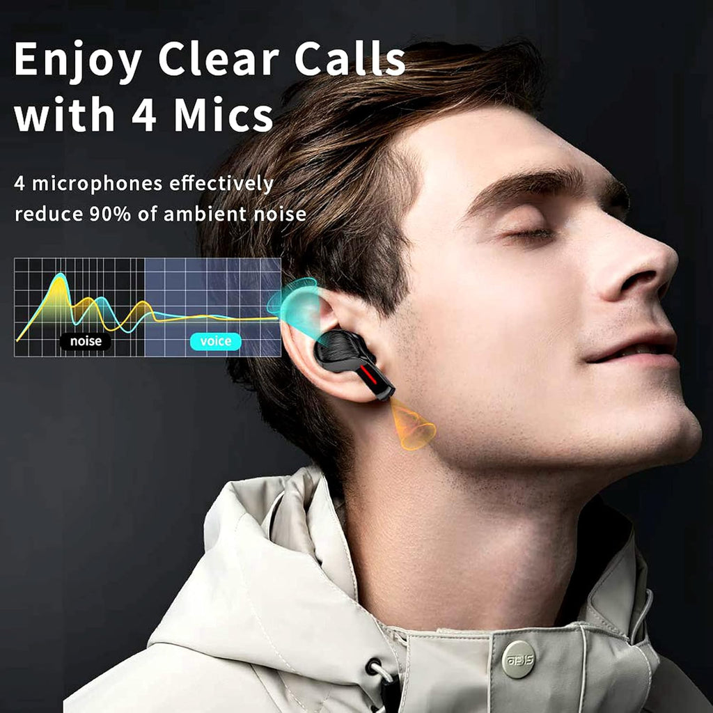 True Wireless Earbuds with 4 Microphones, ANC 8.0 Noise Reduction, Graphene Driver, USB C, 40H Playtime, IPX7 Waterproof, Pack of 2 T735