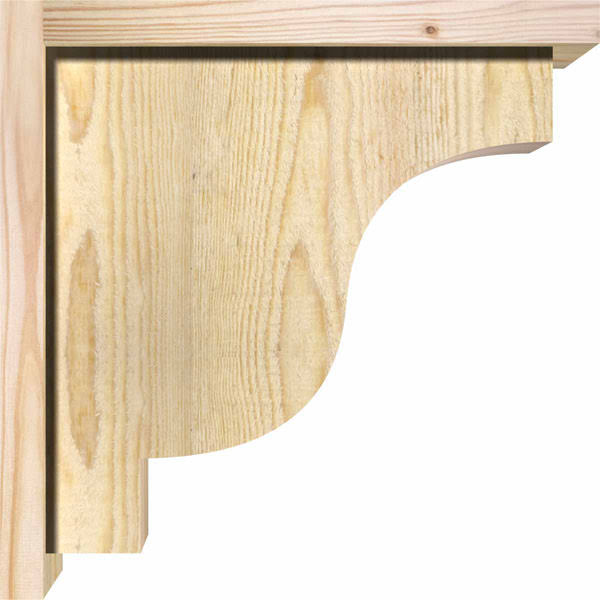 8x22W x 14x22D x 14x22H Douglas Fir Corbel with Backplate F210613