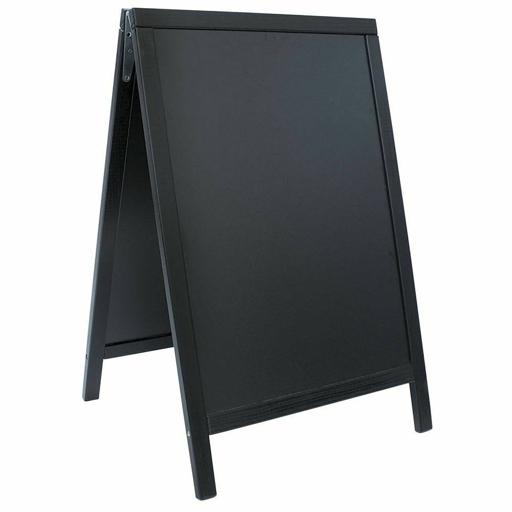 Black Wooden Sidewalk Chalkboard E890921