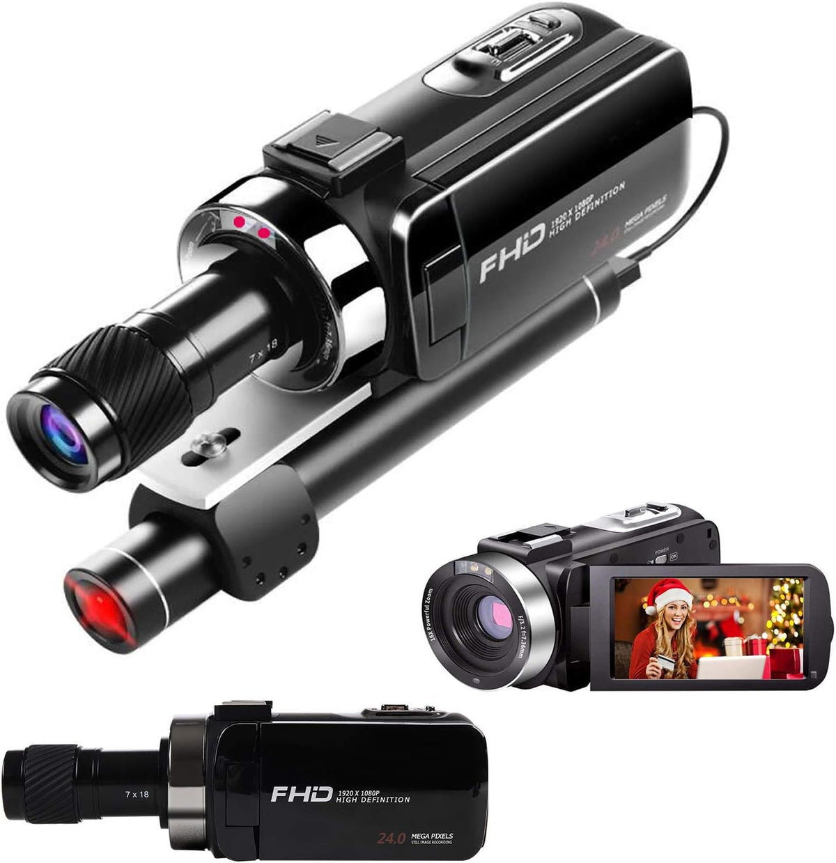 Ultra IR Night Vision Camcorder with Mini Monocular and 32GB Card I32351