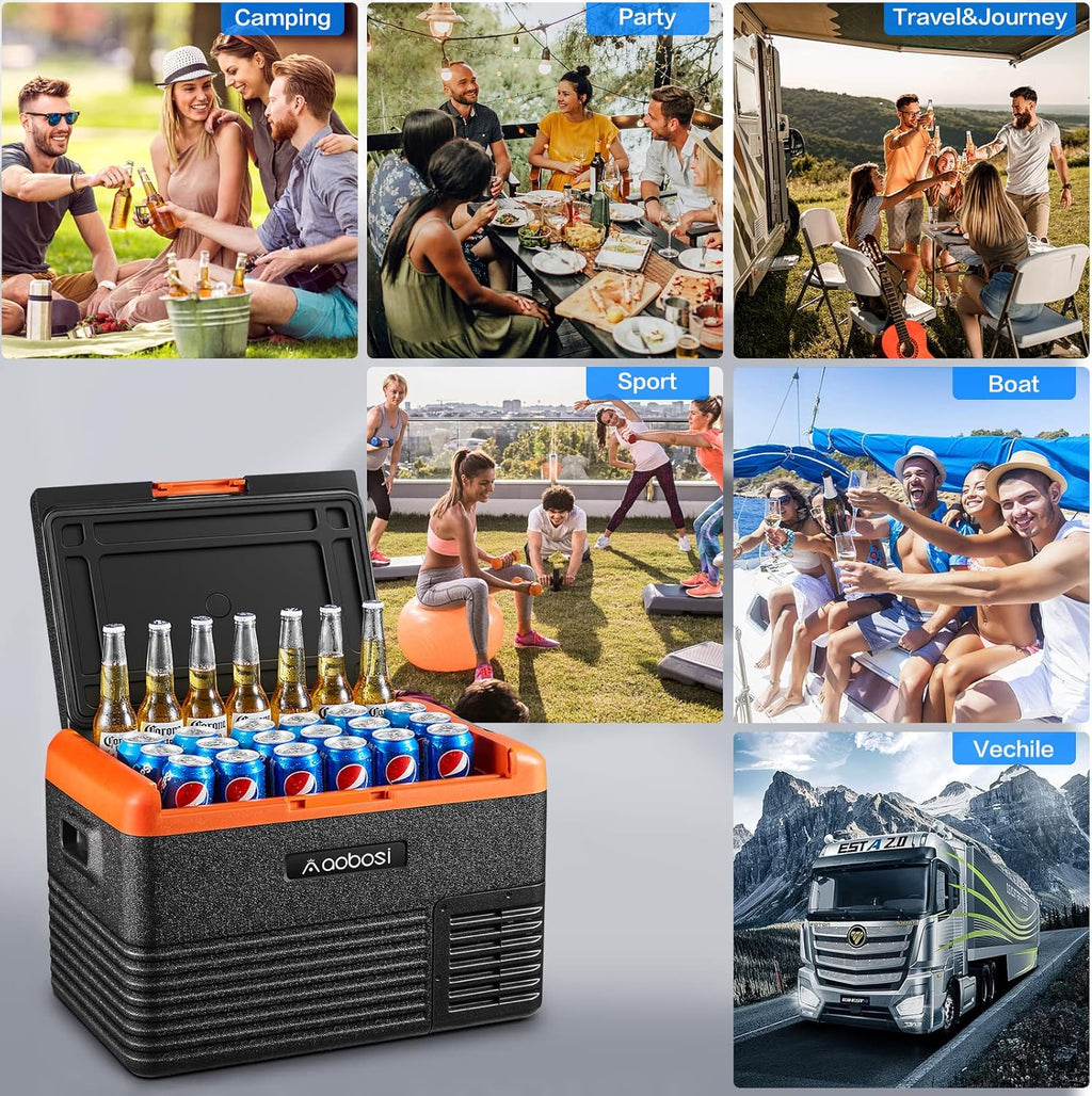 12 Volt Car Refrigerator 32 Quart (30L) Portable Freezer Single Zone Electric Compressor Cooler L563
