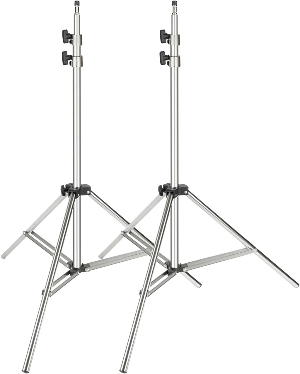 Stainless Steel Light Stand Silver 79 inches Foldable Heavy Duty Stand Pack of 2 Q3208