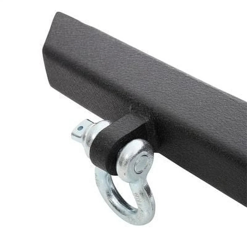 Textured Black Rear Bumper with Hitch and D-Ring Mounts S94704