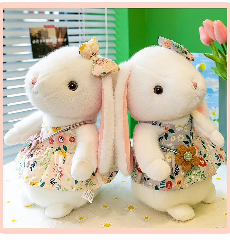 Easter Bunny Plush Stuffed Toy with Floppy Ears E75723