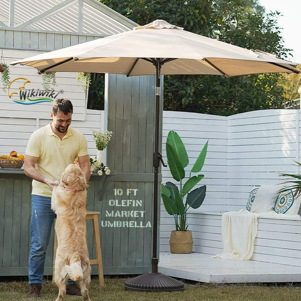 Azure Blue 9 FT Market Umbrella with Olefin Canopy T2667
