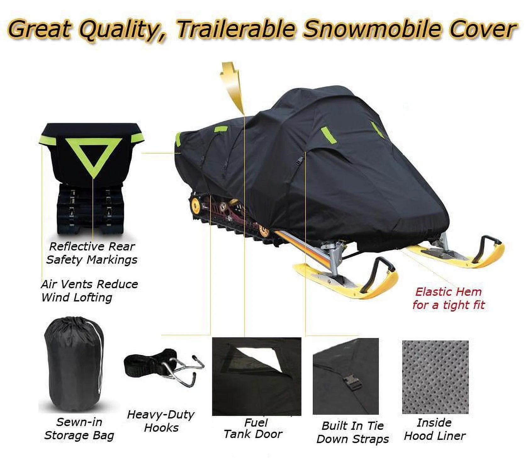 Trailerable 600 Denier Snowmobile Cover I30841