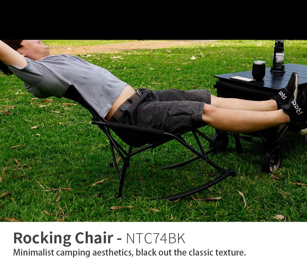 Black Rocking Camping Chair with Carry Bag S370760
