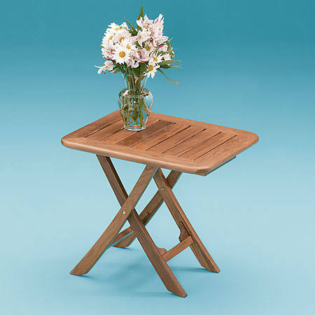 Adjustable Slat-Top Teak Table W184