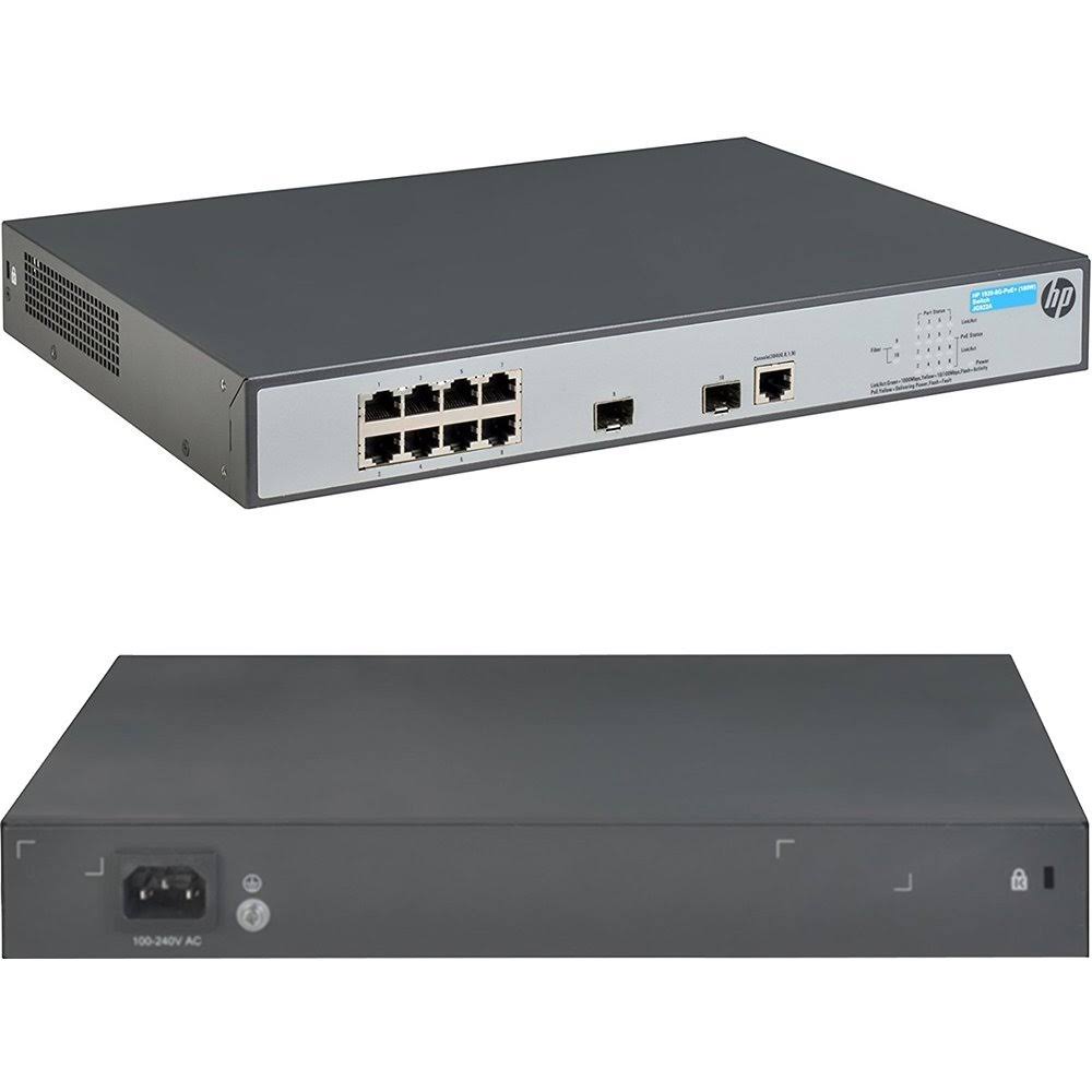 Managed L3 Switch with 8 PoE+ Ethernet Ports and 2 Gigabit SFP Ports V673492
