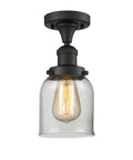 Small Bell 1 Light Semi-Flush Mount F5026
