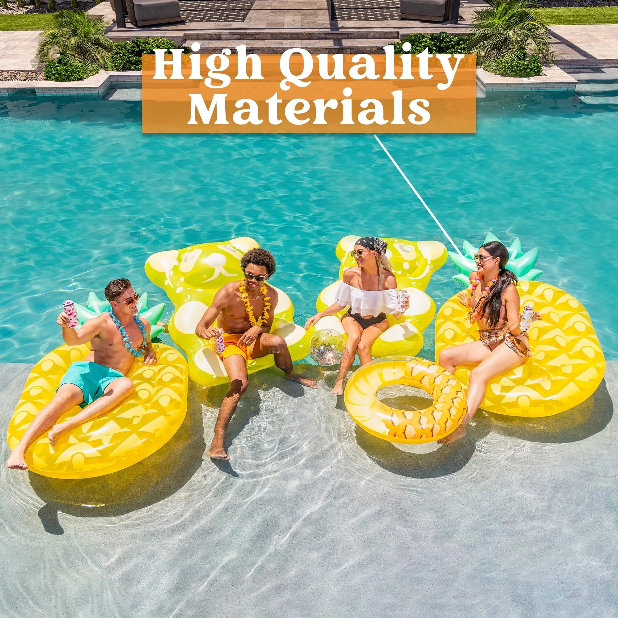 84" Giant Inflatable Pineapple Pool Float C817651