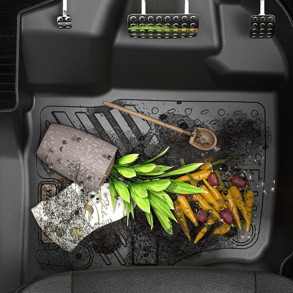 Black TPE Floor Mats Cargo Trunk Liners Set for Honda CR-V Y24167
