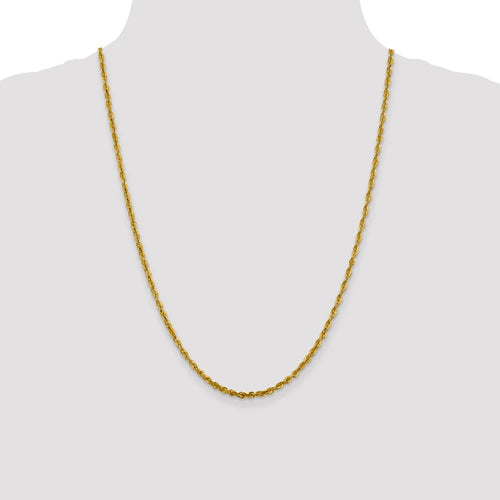 10kt Yellow Gold 24 inch Rope Chain O9762