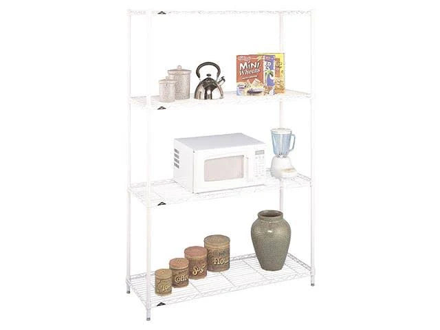 White Epoxy Finish Wire Bookcase Z215