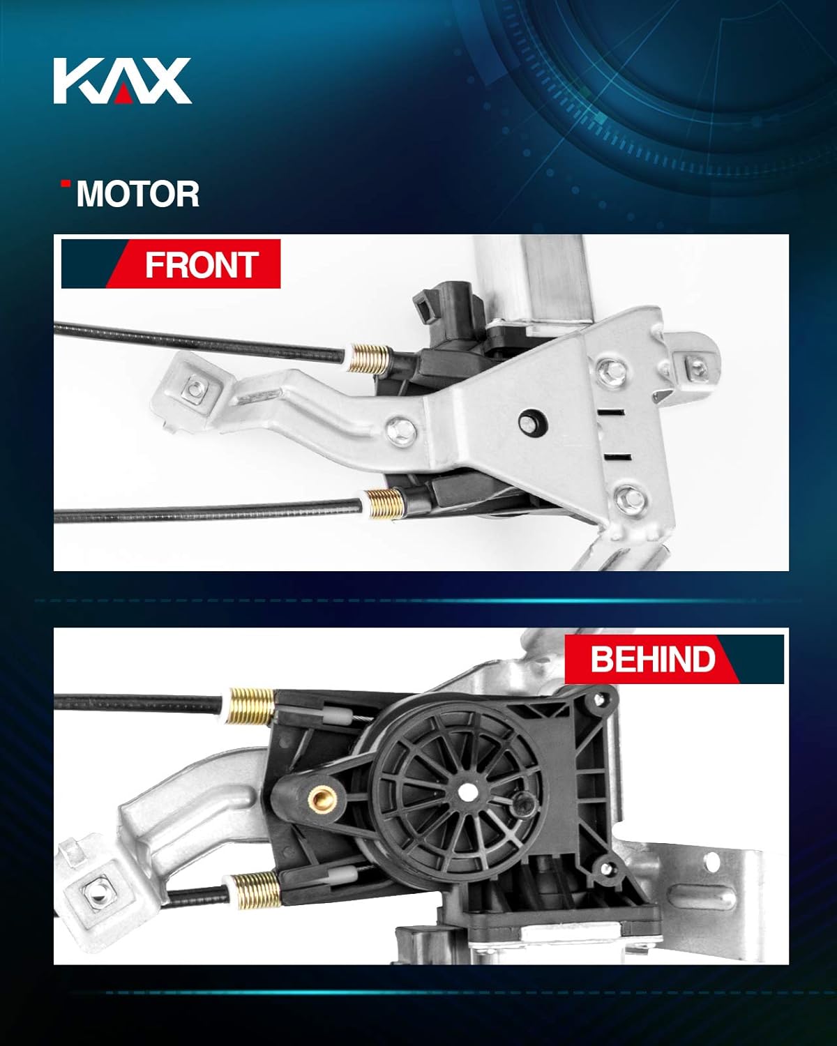 Power Window Regulator and Motor Assembly Rear Left Driver Side Pack of 2 V972