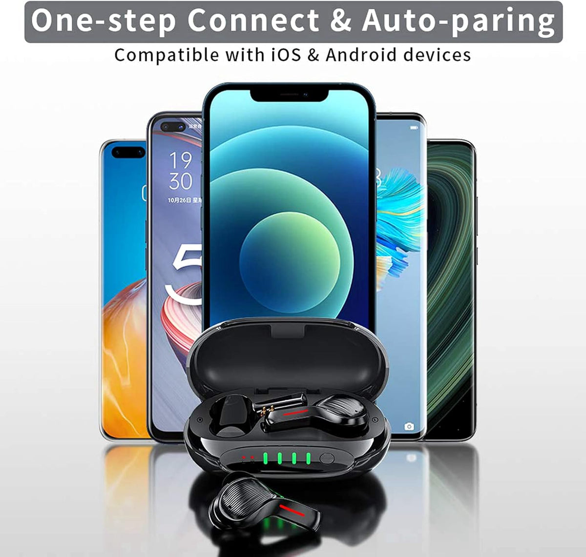 True Wireless Earbuds with 4 Microphones, ANC 8.0 Noise Reduction, Graphene Driver, USB C, 40H Playtime, IPX7 Waterproof, Pack of 2 T735