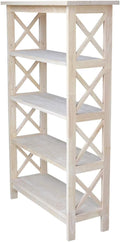 Unfinished 4-Tier Bookcase M7808