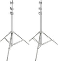 Stainless Steel Light Stand Silver 79 inches Foldable Heavy Duty Stand Pack of 2 Q3208