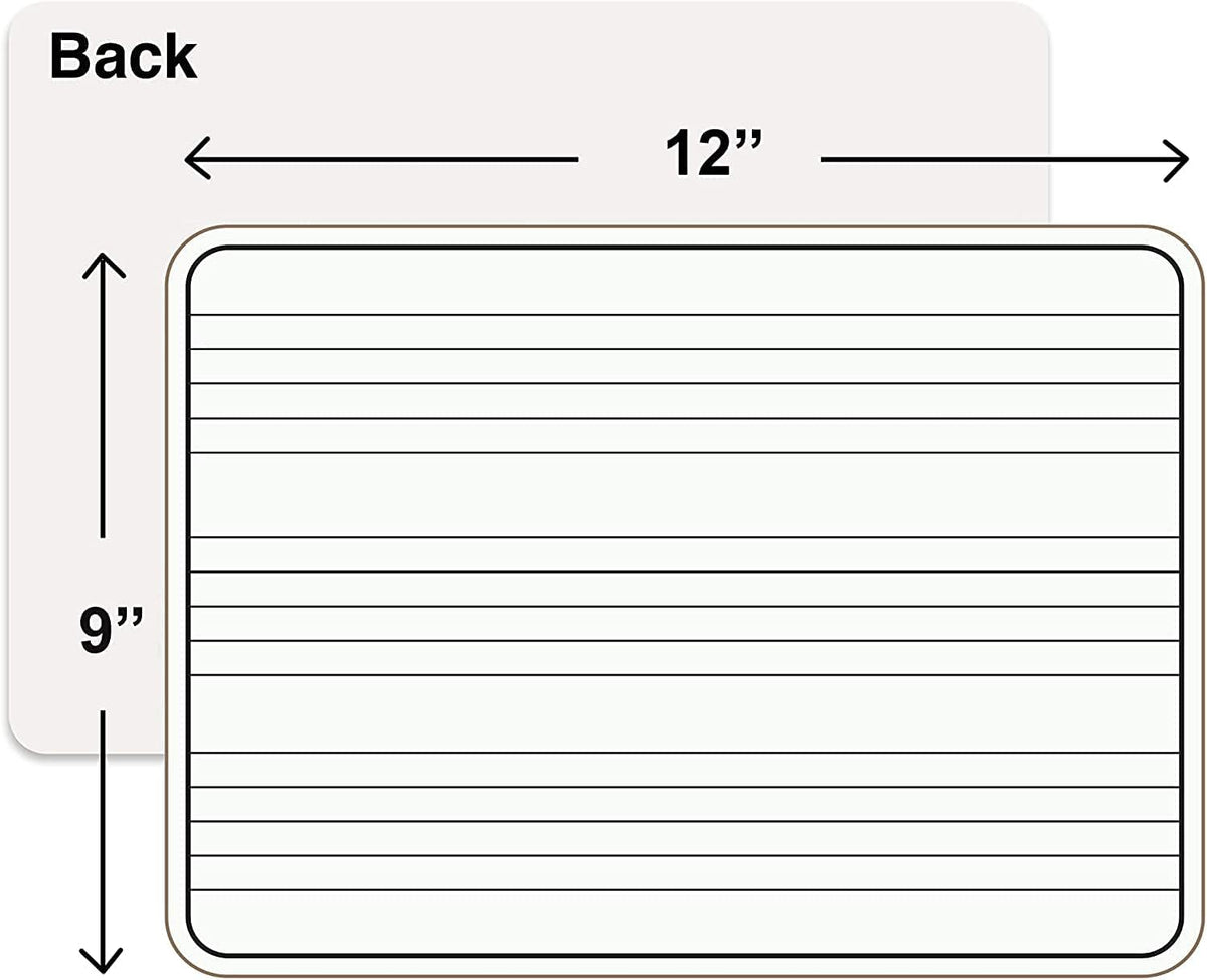 24 Pack Double Sided Dry Erase Music Staff White Boards 9"X"12 Inch D5193