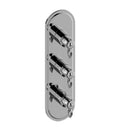 Polished Chrome Three Hole Vertical Trim Plate with Lever Handles U481223