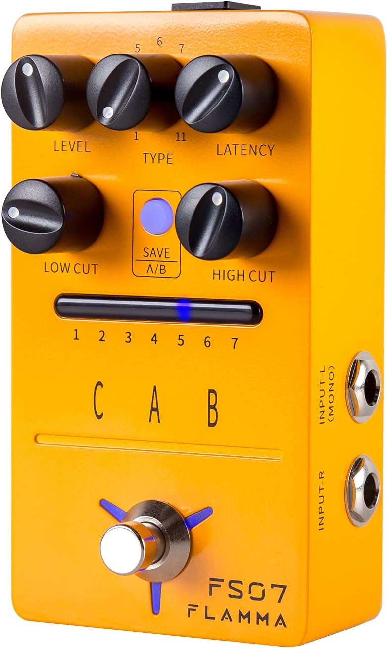 Stereo Cabinet Simulation Guitar Pedal with 7 User Preset Slots Z713906