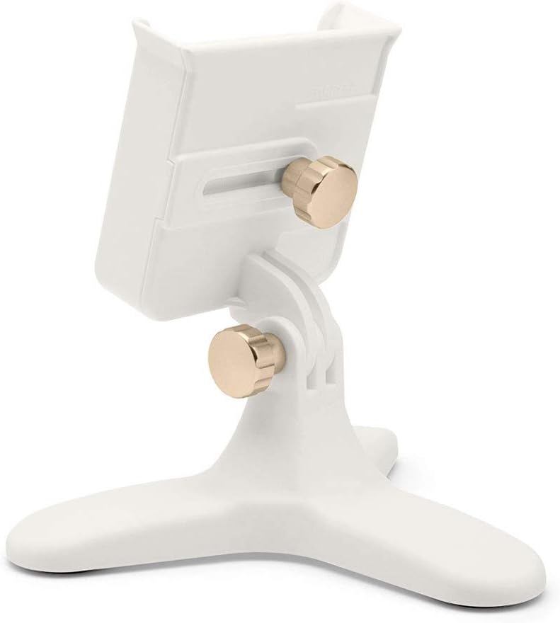 White Universal Desktop Cell Phone Holder with Red Billet Knobs Pack of 2 L311