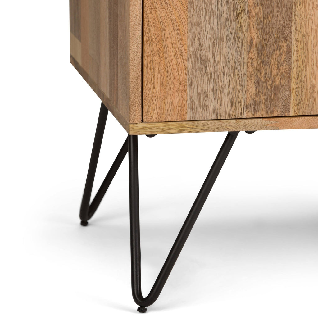 Natural Mango Wood and Metal TV Media Stand F2392
