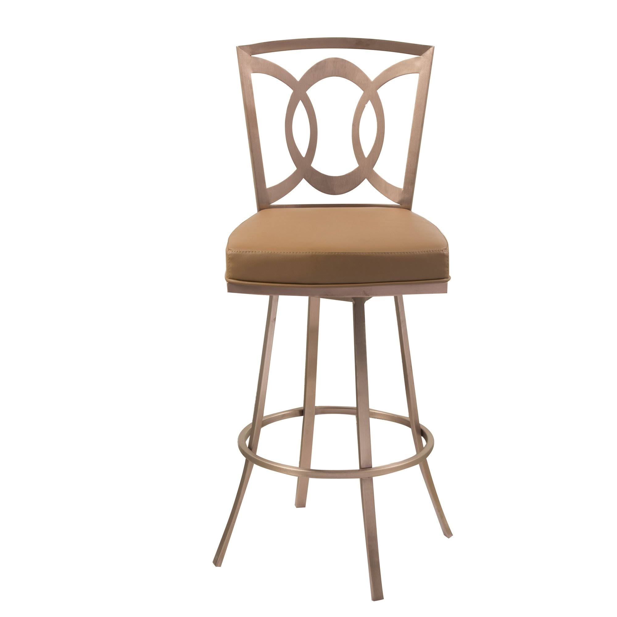 Gray and Stainless Steel Swivel Barstool D87710