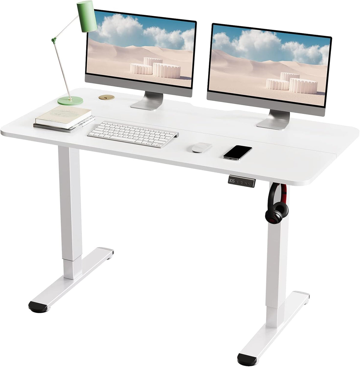 Oak Electric Standing Desk 48 x 24 Inch E934