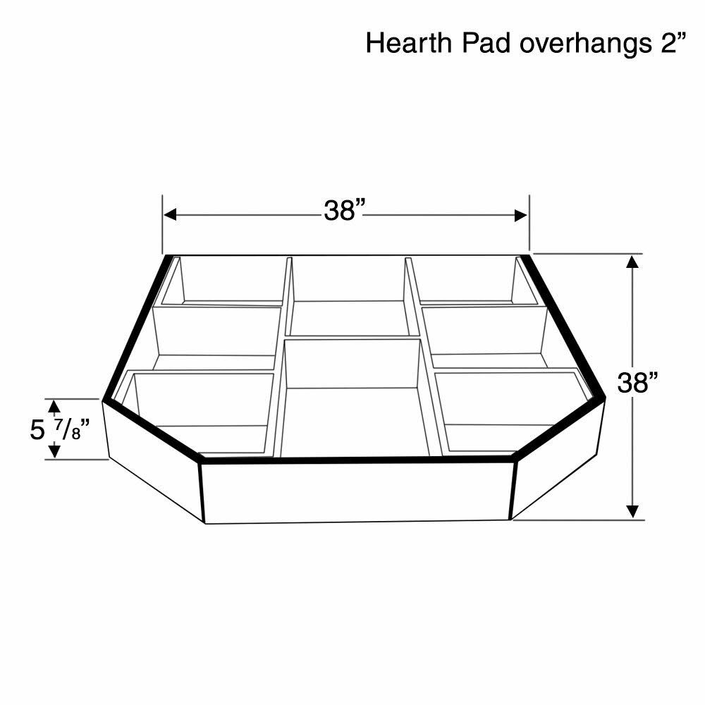 Amber Saffron Double Cut 40'' x 40'' Hearth Pad Riser W595385