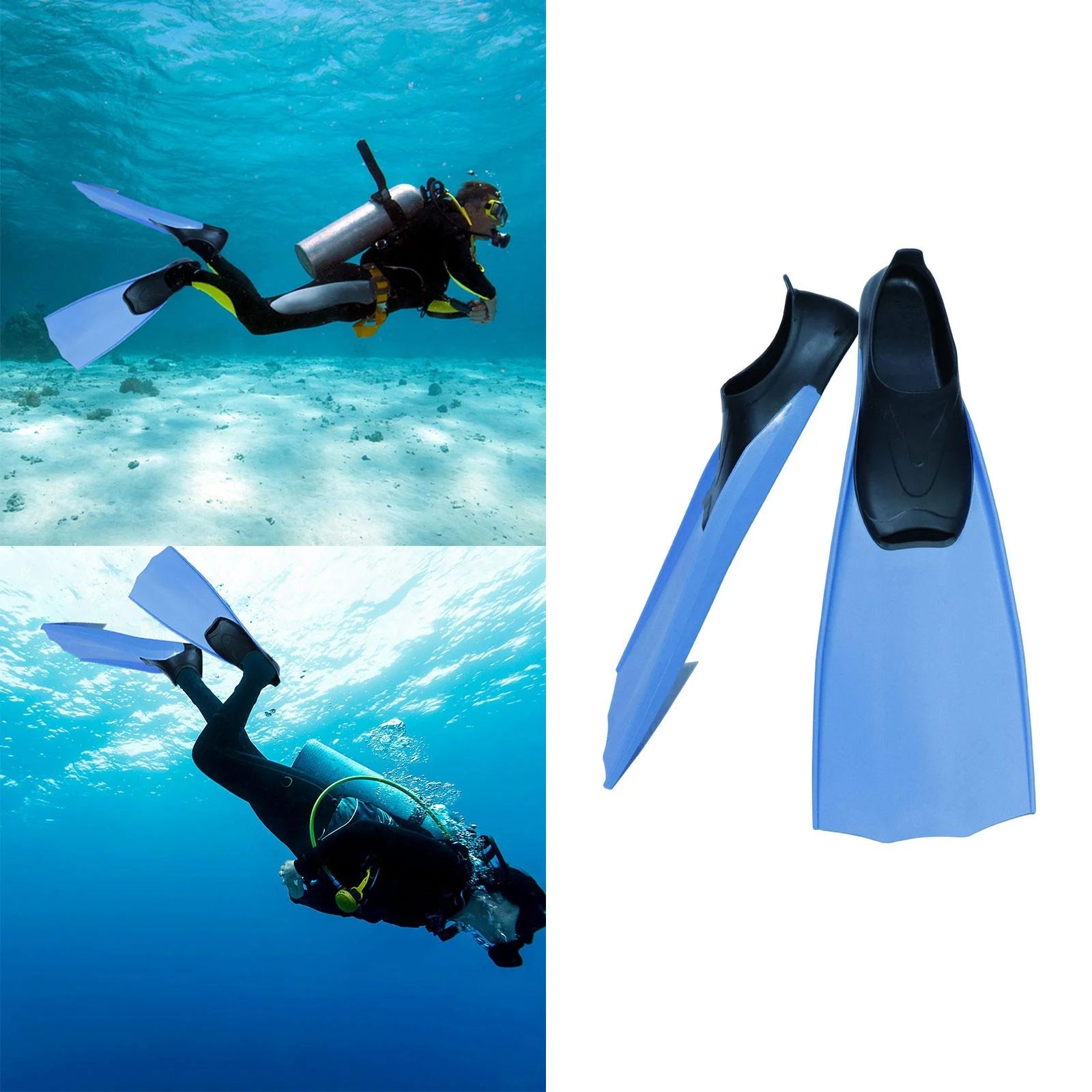 2x Flexible Swim Flippers Scuba Diving Fins E371
