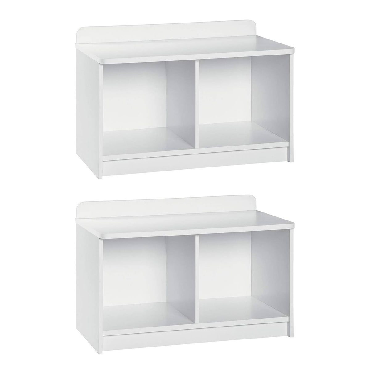 White 2-Cube Wood Storage Bench (2 Pack) G869844