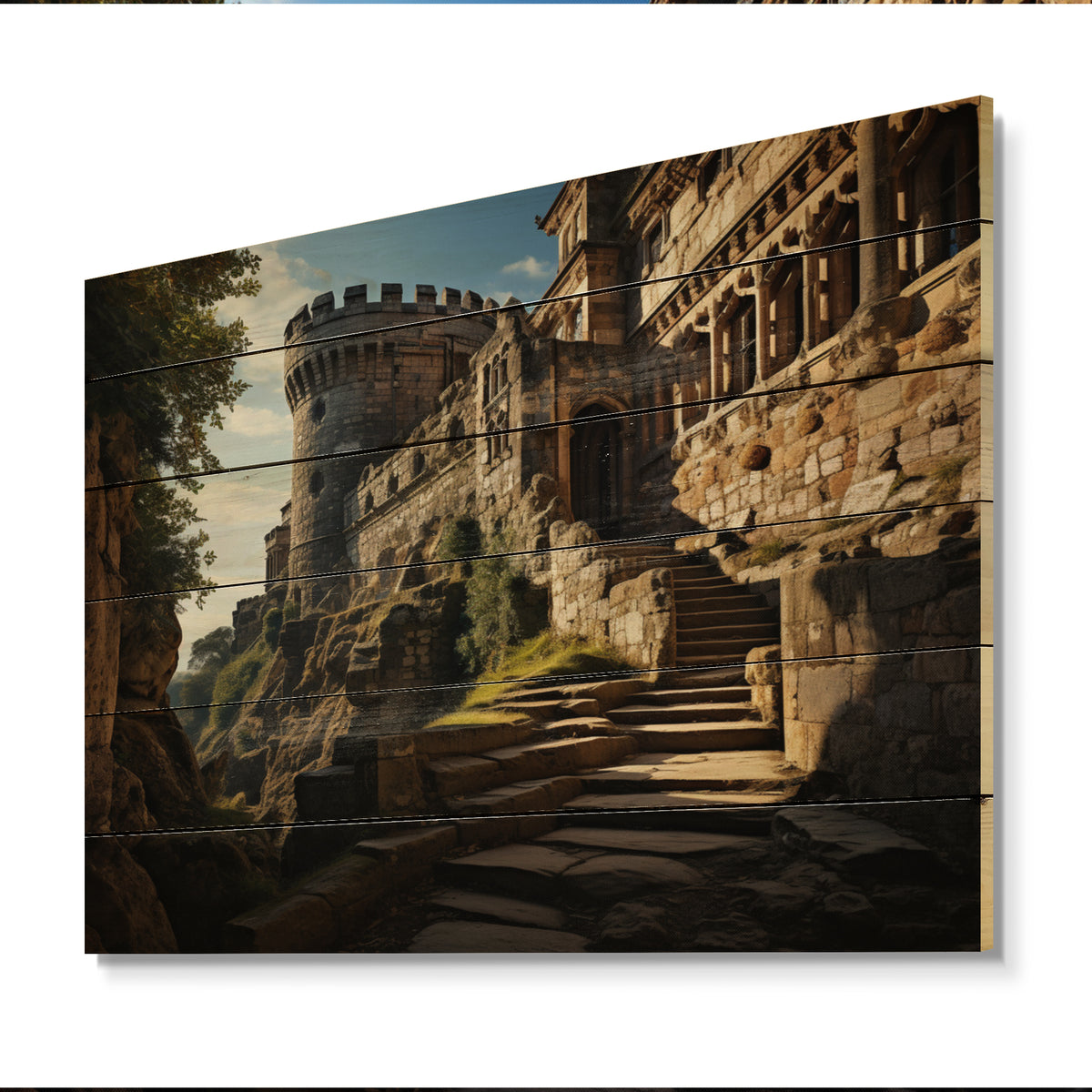 Natural Pine Wood Architecture Print X73060
