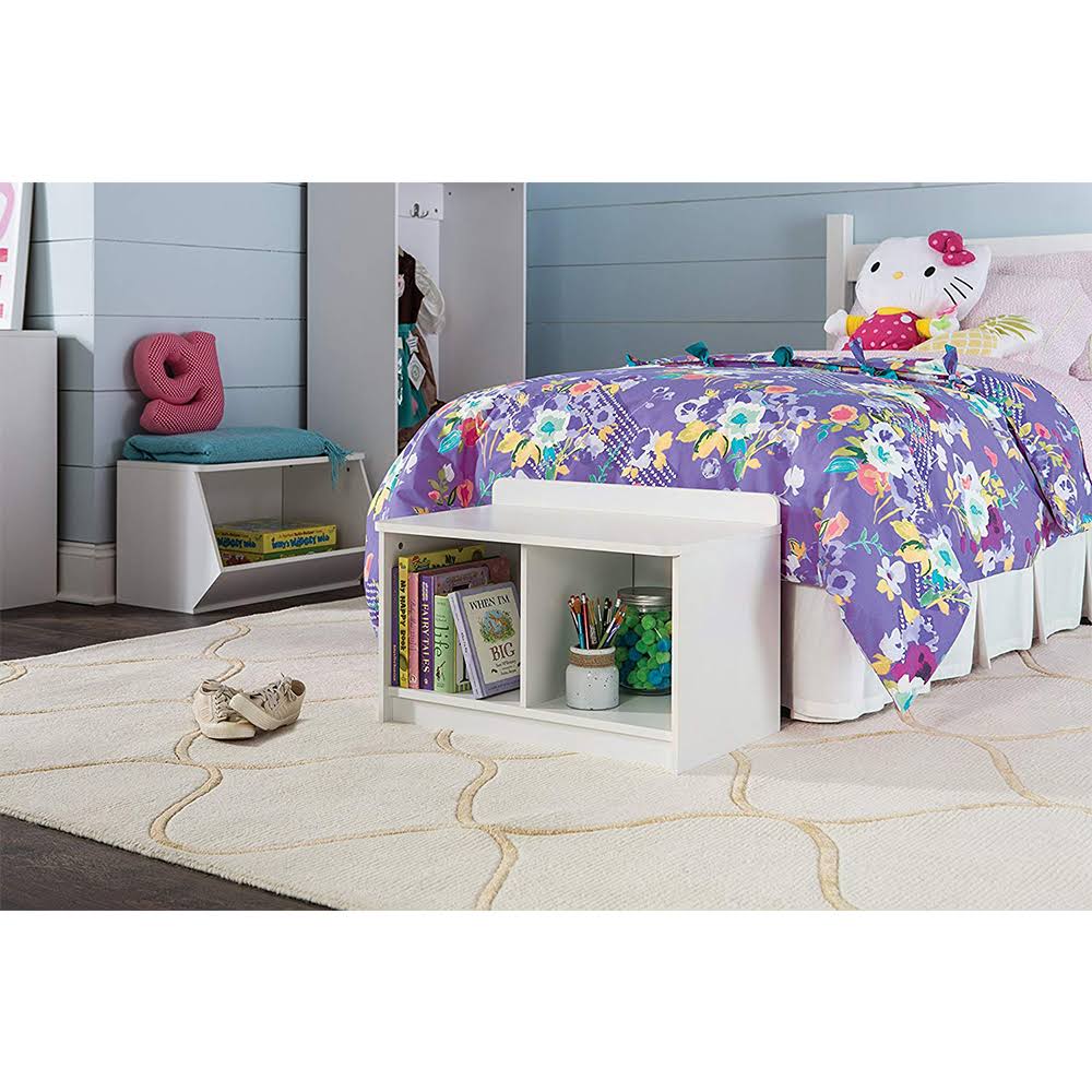 White 2-Cube Wood Storage Bench (2 Pack) G869844