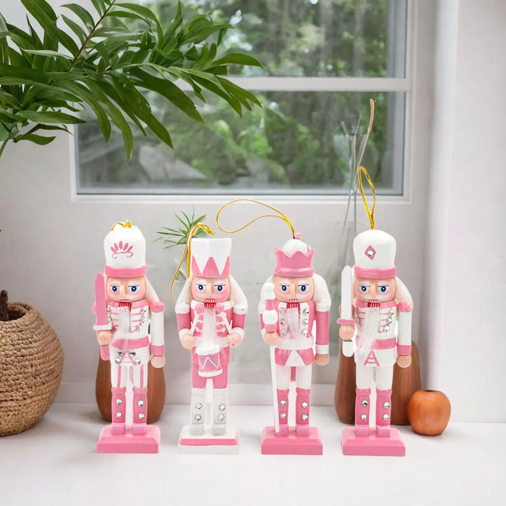 Pink Nutcracker Soldier Figurine Doll Ornament H1451