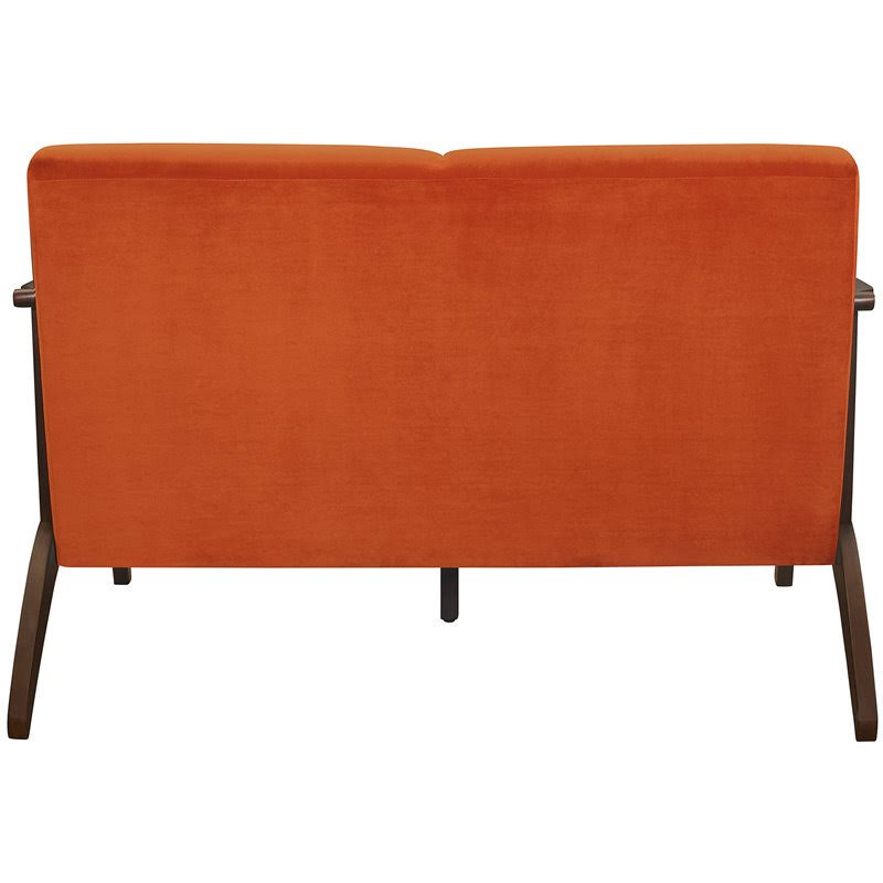 Orange Velvet Loveseat A960437