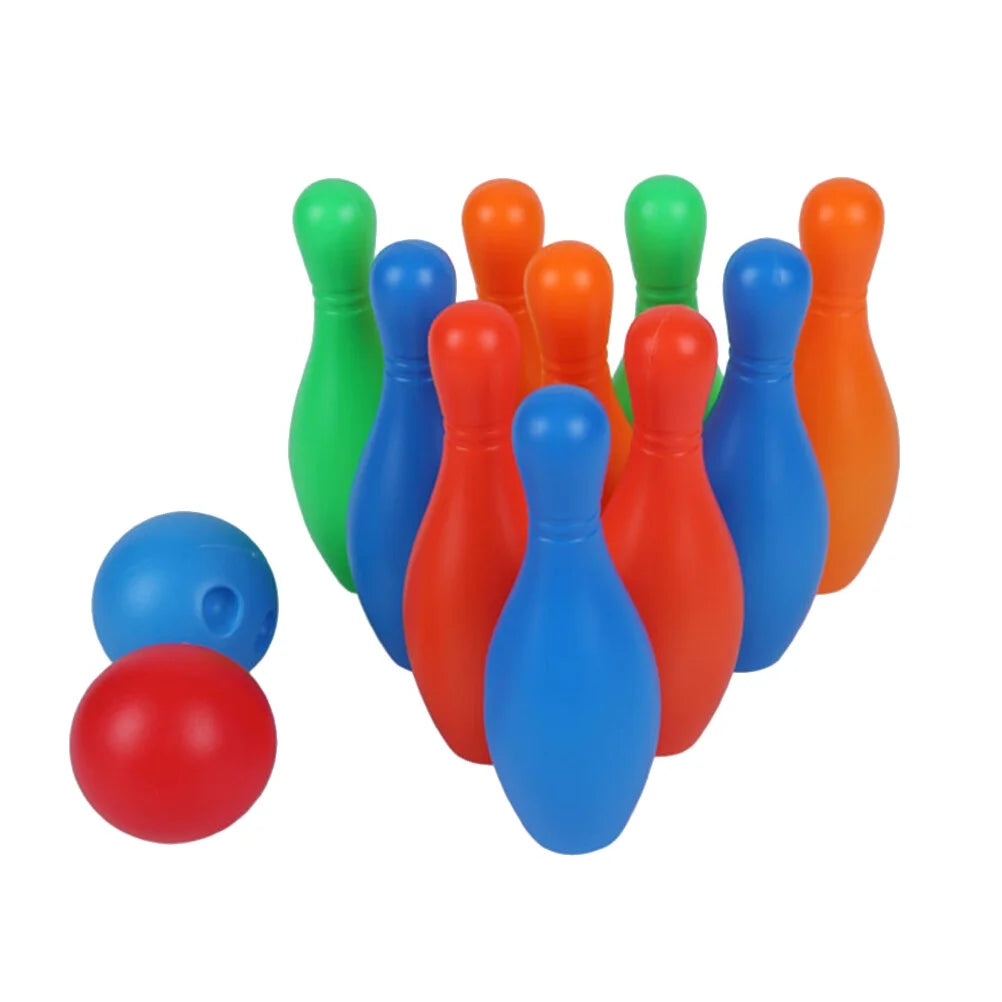 Bowling Set Kids Game Toys Indoor Ball Outdoor Plastic Party Skittle Games Sports Pin Balls Play M757178