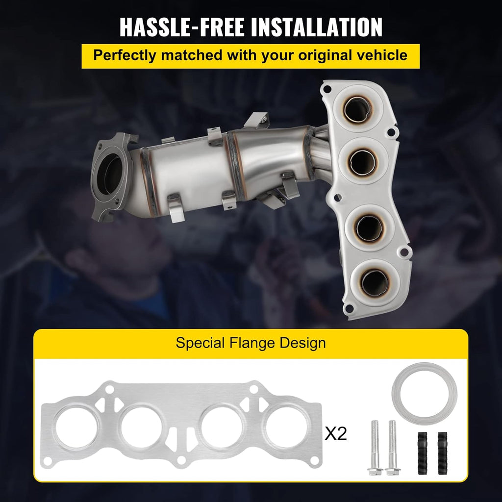 Catalytic Converter Stainless Steel with Gasket Kit D5386