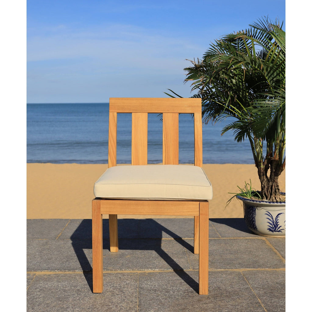 Teak Dining Chair Natural Set of 2 N63700
