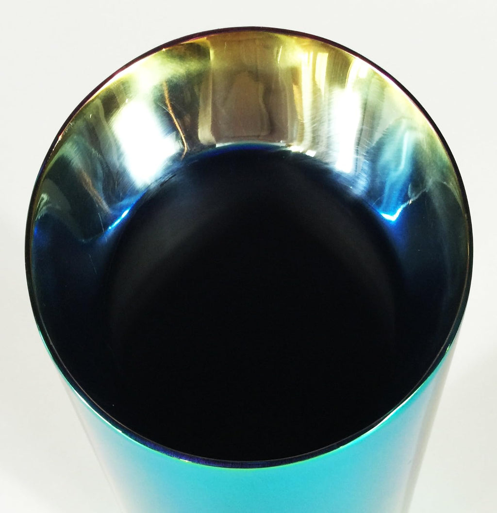 Exhaust Tip 4.00" OD 3.00" ID X 12.00" Long 3.00" Inlet Double Wall Stainless Steel Burned Color Green Pack of 2 R23483