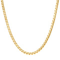 14K Yellow Gold 3.5MM Hollow Round Box Chain Necklace W586144