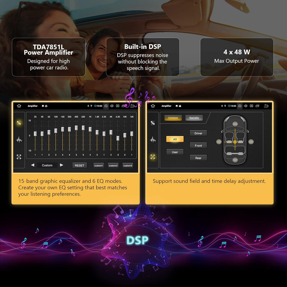 7 Inch Double Din Car Stereo Receiver with Bluetooth 5.0 Q831929