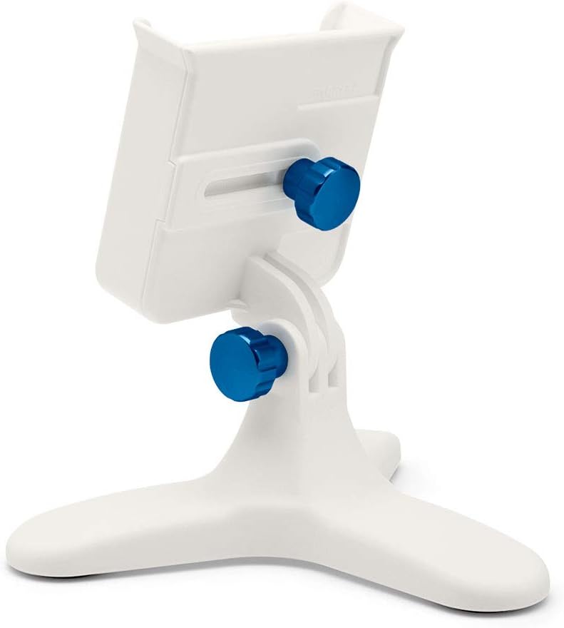 White Universal Desktop Cell Phone Holder with Red Billet Knobs Pack of 2 L311