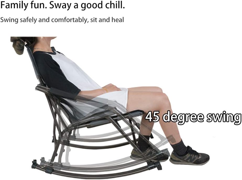 Black Rocking Camping Chair with Carry Bag S370760