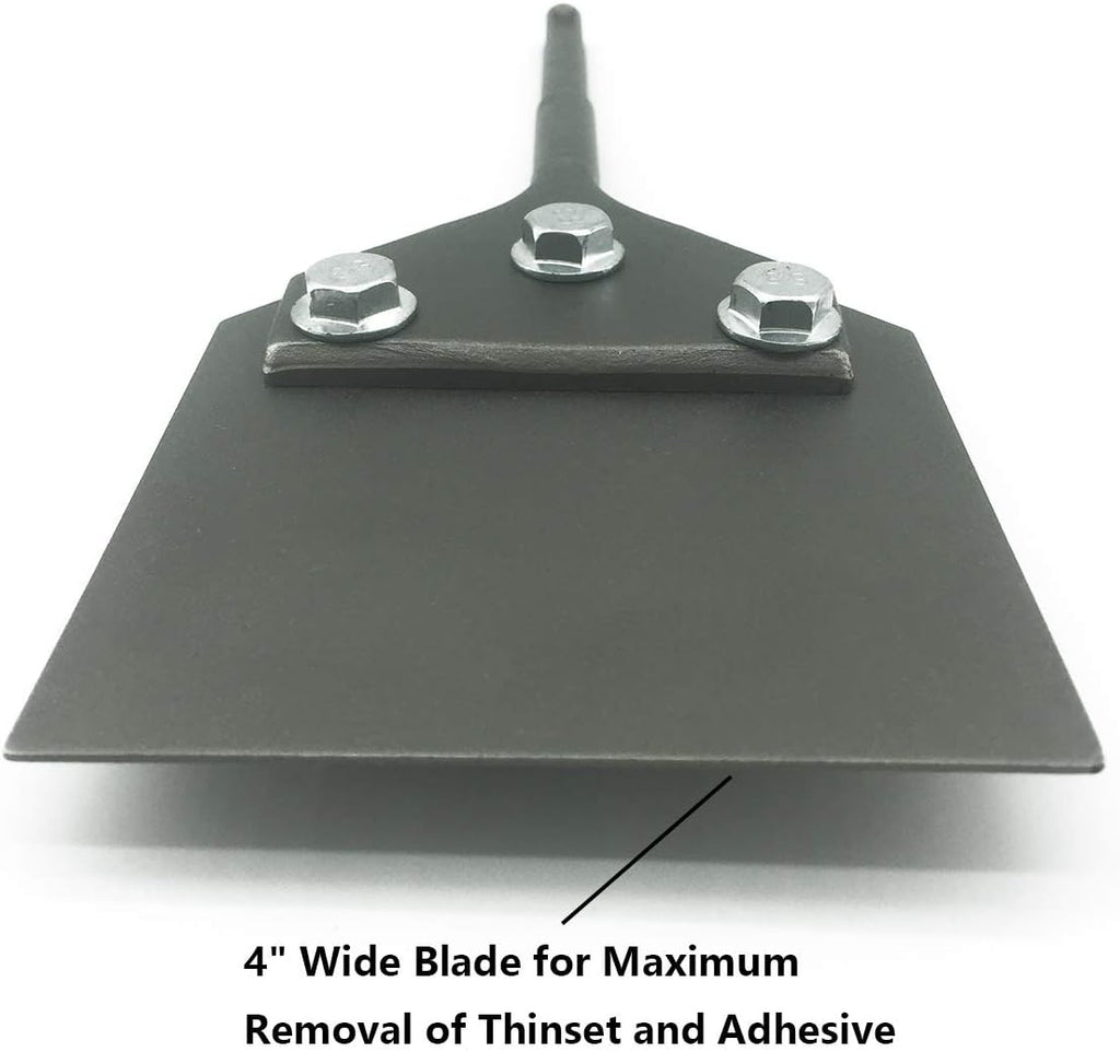 4 Inch Wide SDS-Plus Floor Scraper Tile & Thinset Scaling Chisel Pack of 2 H99913