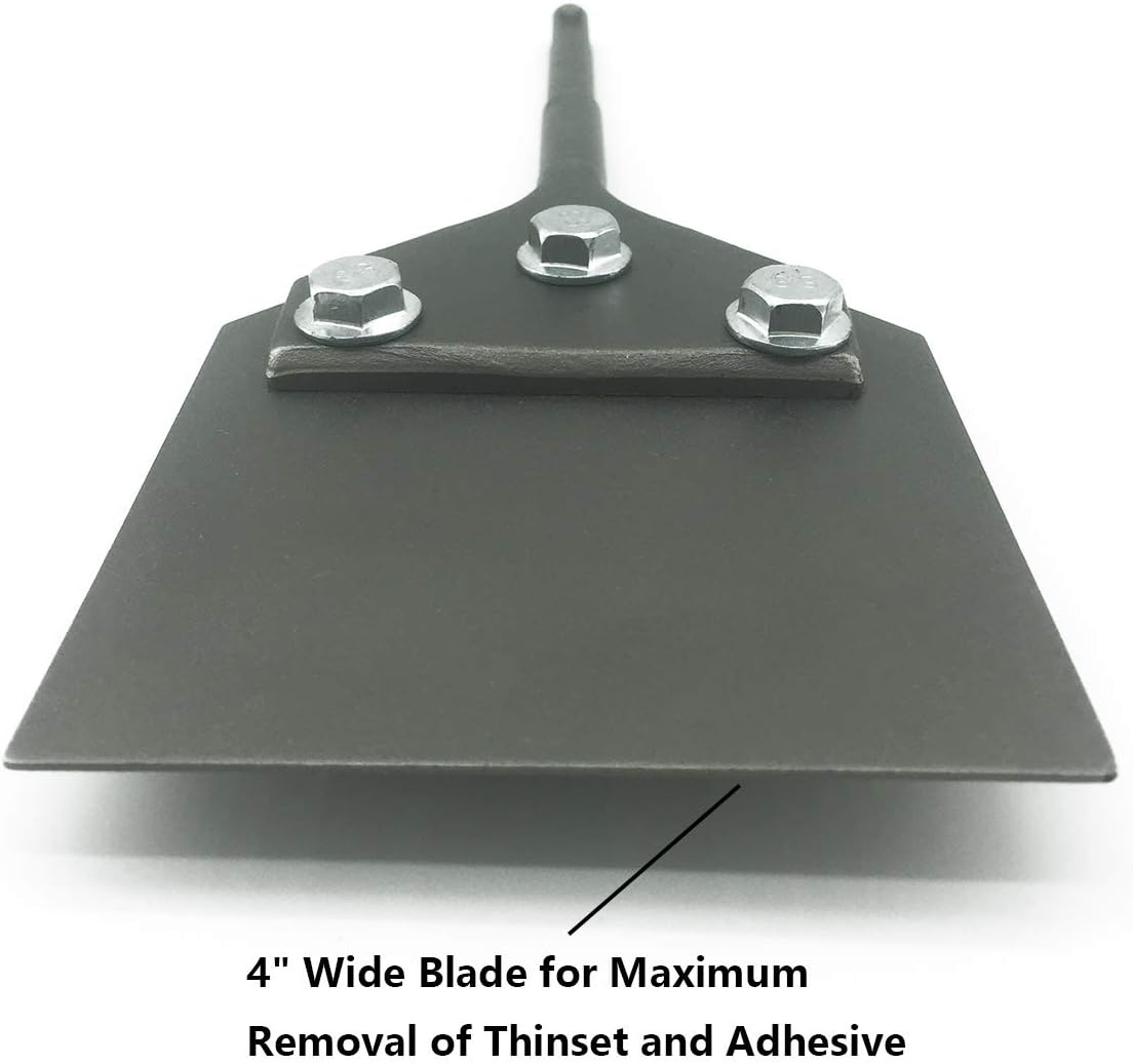 4 Inch Wide SDS-Plus Floor Scraper Tile & Thinset Scaling Chisel Pack of 2 H99913