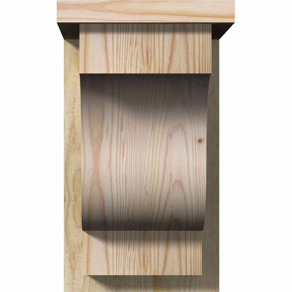 8x22W x 14x22D x 14x22H Douglas Fir Corbel with Backplate F210613