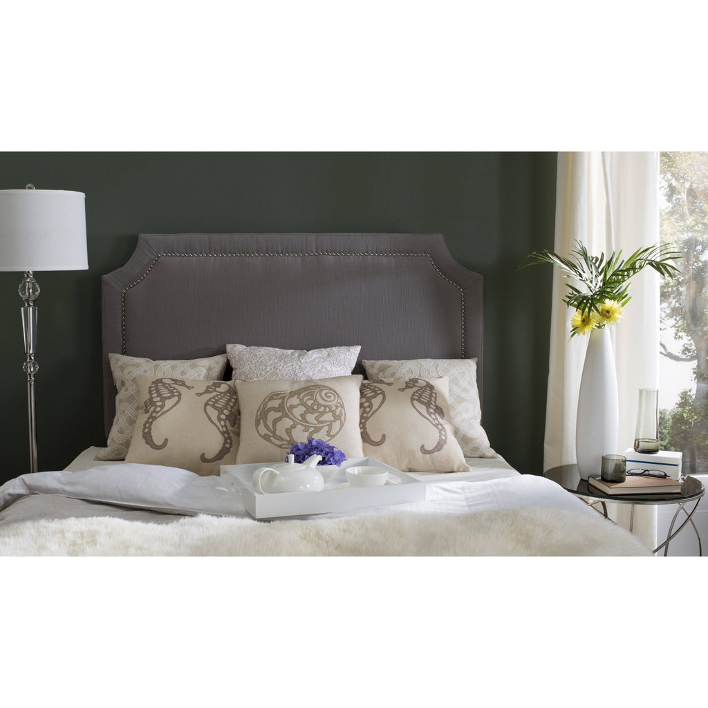 Grey Nailhead Full Headboard A21384