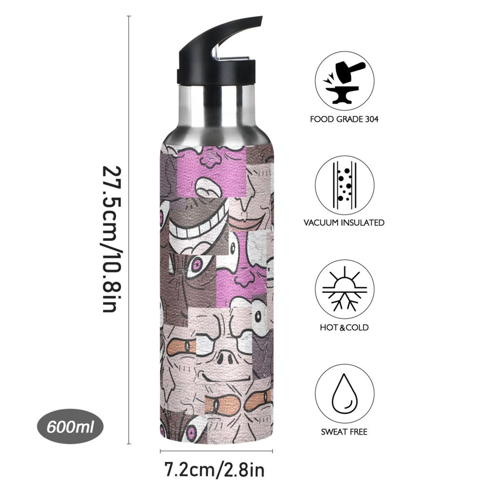 Stainless Steel Insulated Water Bottle with Straw Lid C48842